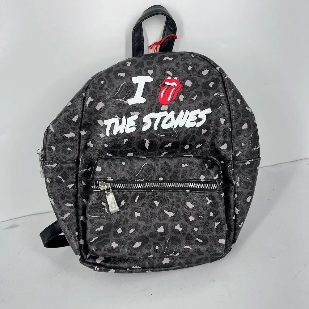 The Rolling Stones Mini Backpack Grey Leopard Print‎ Bravado BKP6088RS-BIHS NEW